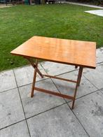 Vintage retro houten klaptafel bureau campingtafel tafel, Ophalen, Gebruikt, ., Vibtage retro