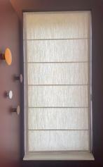 Vouwgordijn greige taupe linnen 78x166 NIEUWSTAAT, Ophalen of Verzenden, Zo goed als nieuw, Beige