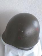 Oude militaire helm met interieur., Ophalen of Verzenden