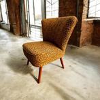 Vintage okergele /oranje cocktail stoel / eenzit / clubzetel, Huis en Inrichting, Stoelen, Ophalen, Overige kleuren, Eén
