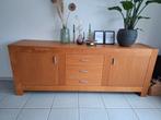 Eiken Dressoir met 2 deurtjes en 3 lades lang 220, Ophalen, Gebruikt, Met deur(en), Eikenhout
