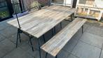 Tuinset gebruikt teakhout, Tuin en Terras, Tuinsets en Loungesets, Ophalen, Zo goed als nieuw, Teakhout