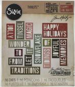 Sizzix Tim Holtz Thinlits Holiday Words 2 Block #660976, Hobby en Vrije tijd, Scrapbooking, Verzenden, Nieuw, Overige merken