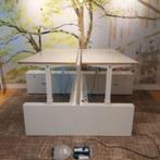 Design Zit-sta duo bureau met kast 180/276x80xH70-120cm, 1st, Verzenden, Elektrisch, Gebruikt, Stabureau