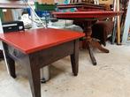 Eikenhouten Salontafel - Zweeds Rood, Huis en Inrichting, Tafels | Eettafels, Ophalen, Gebruikt, 50 tot 100 cm, Vierkant