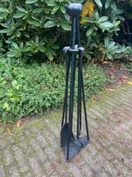 Vintage haardstel zwart metaal, Huis en Inrichting, Haarden, Ophalen, Gebruikt, Houthaard