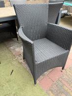 Tuinstoelen 6 stuks antraciet wicker stoelen, Ophalen, Gebruikt, 6 zitplaatsen, Wicker