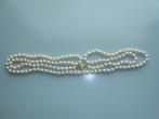 Parelketting 124 cm - parelbreedte 8mm (zware parels), Ophalen, Zo goed als nieuw, Wit, Overige materialen