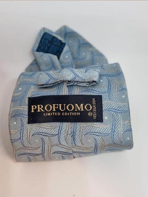 Profuomo stropdas lichtblauw 100% zijde, Kleding | Heren, Stropdassen, Zo goed als nieuw, Met patroon, Blauw, Ophalen of Verzenden