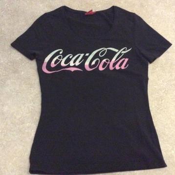 Official licenced Coca-Cola T-shirt maat L. Zwart met opdruk beschikbaar voor biedingen