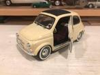1:18 Fiat 500 Classic Solido Creme wit, Hobby en Vrije tijd, Modelauto's | 1:18, Ophalen of Verzenden, Gebruikt, Auto, Solido