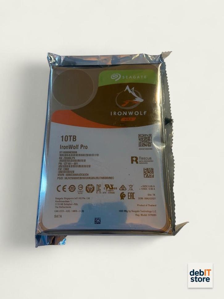 Seagate Ironwolf Pro 10tb NAS HDD - ST10000NE008 (nieuw), Computers en Software, Harde schijven, Nieuw, Server, HDD, SATA, Ophalen of Verzenden
