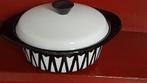 Zwart-witte emaille pan, Antiek en Kunst, Ophalen of Verzenden