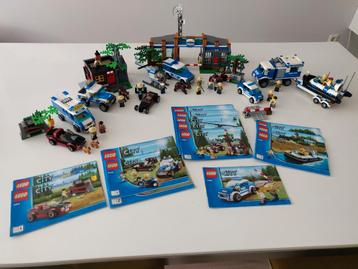 3x Lego City 4436 4205 4440 politie (bospolitie) beschikbaar voor biedingen
