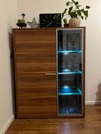 Servieskast met vitrinegedeelte, Ophalen, 100 tot 150 cm, Glas, 100 tot 150 cm