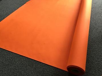 zeer sterk oranje zonneschermdoek stof doek 160 breed dralon beschikbaar voor biedingen