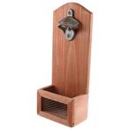 Bier opener met bakje - Houten opener - Flessen opener, Cave & Garden, Verzenden, Nieuw, Kouwe Hoek 1B, Waddinxveen