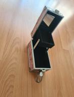 Beautycase | make up doos | sieradendoos  roze met vlinder., Ophalen of Verzenden, Gebruikt, Roze