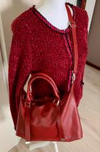 Rodier donker rode tas handtas schoudertas repro, Ophalen of Verzenden, Gebruikt, Rood