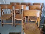 7 mooie vintage klapstoelen, Huis en Inrichting, Stoelen, Ophalen, Gebruikt, Bruin, Vintage