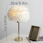 Elegante veren tafellamp, Ophalen of Verzenden, Nieuw, Metaal, Minder dan 50 cm