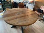 Te koop eikenhouten ronde eettafel, Ophalen, Rond, Zo goed als nieuw, Vijf personen of meer