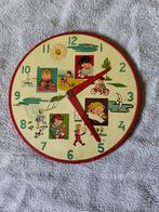 Vintage houten leer-klok Simplex, Ophalen of Verzenden, Gebruikt, Overige typen