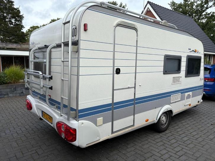 Zeer complete Hobby 440 De Luxe, Caravans en Kamperen, Caravans, Bedrijf, tot en met 4, 750 - 1000 kg, Treinzit, Hobby, Vast bed