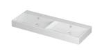 Ink Unlimited wastafel met 2 kraangaten Glans wit 1200x450mm, Ophalen, Nieuw, Wastafel