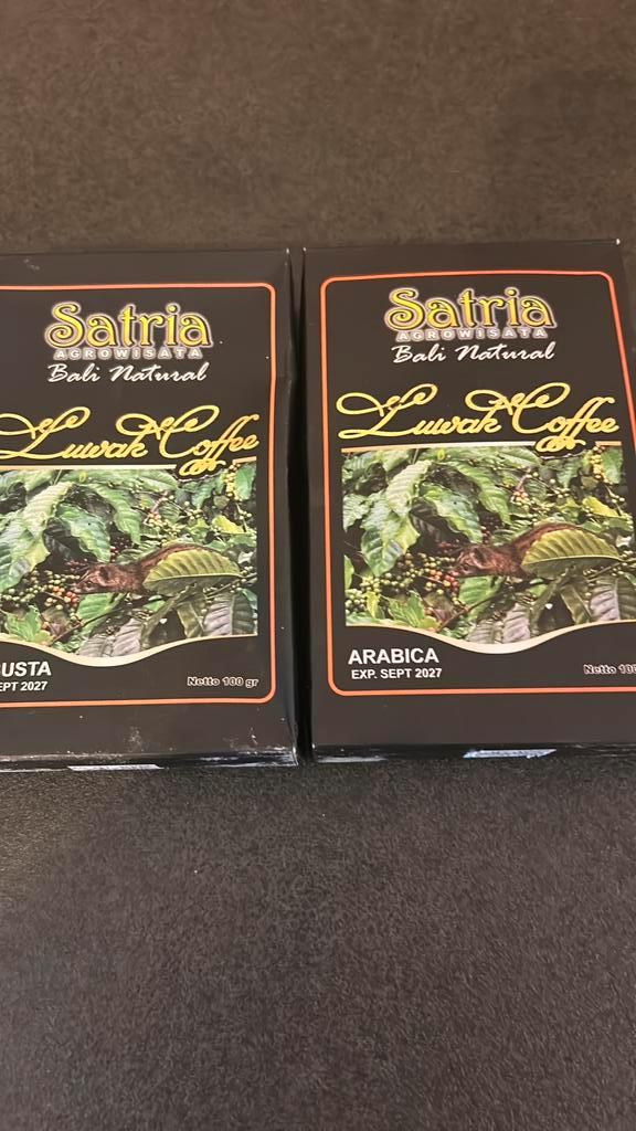 2 doosjes LUWAK KOFFIE 100 gr per doos uit Bali 🥰, Diversen, Levensmiddelen, Ophalen of Verzenden
