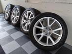 Set Audi A6 Orig LMV 225/50 18 Continental Winterbanden, Ophalen, 18 inch, Gebruikt, Banden en Velgen