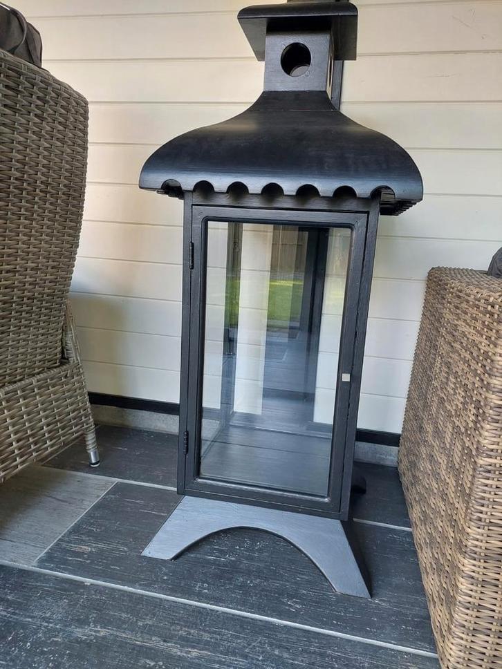 Landelijke lantaarn / groot windlicht, Huis en Inrichting, Woonaccessoires | Kandelaars en Kaarsen, Gebruikt, 75 cm of meer, Ophalen