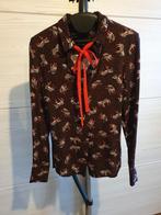zwarte blouse met rode strik, Maat 34 (XS) of kleiner, Ophalen of Verzenden, Zo goed als nieuw, Rood