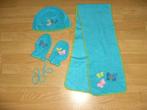 schattig fleecesetje met vlinders, Kinderen en Baby's, Kinderkleding | Mutsen, Sjaals en Handschoenen, Ophalen, Gebruikt, 104 of kleiner