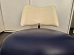 Leolux Pallone fauteuil, blauw wit, Huis en Inrichting, Fauteuils, Ophalen, Minder dan 75 cm, Leer, Zo goed als nieuw