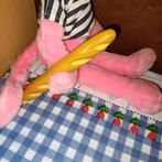 Vintage Franse Pink Panther knuffel met stokbrood Alpinopet, Ophalen of Verzenden