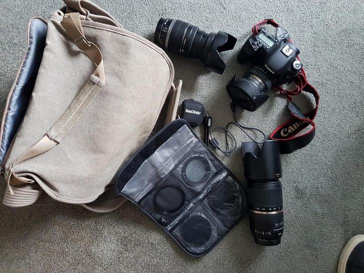 Canon EOS 7D met lenzen, Audio, Tv en Foto, Fotocamera's Digitaal, Gebruikt, Spiegelreflex, Canon, 8 keer of meer, Ophalen