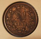 Koning willem iii 2½ cent 1881, Ophalen of Verzenden, Koning Willem III, Losse munt