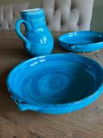 Turquoise Schalen en Kan Set, Huis en Inrichting, Ophalen of Verzenden, Zo goed als nieuw, Overige stijlen, Schaal of Schalen
