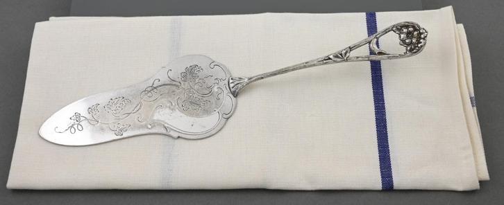Verzilverde taartschep Art Nouveau ca.1900 WMFN, Antiek en Kunst, Antiek | Bestek, Verzenden