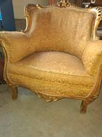 Prachtige goudachtige armstoel/fauteuil, Ophalen