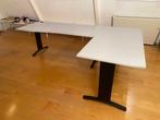 Eurodesk curved office desk with side table, Huis en Inrichting, Bureaus, Ophalen, Zo goed als nieuw, Bureau