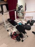 Bankdruk met gewichten, Ophalen, Zo goed als nieuw, Fitnessbank