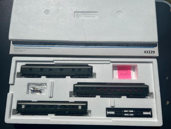 Marklin H0 OVP 43229 Rijtuigen-set "50 Jaar Parlement DB", Hobby en Vrije tijd, Modeltreinen | H0, Zo goed als nieuw, Wagon, Wisselstroom