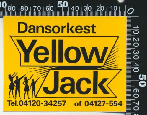 Sticker: Dansorkest Yellow Jack, Verzamelen, Stickers, Zo goed als nieuw, Bedrijf of Vereniging, Ophalen of Verzenden