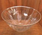 Kristalen schaal met zilveren opleg., Antiek en Kunst, Antiek | Glas en Kristal, Ophalen of Verzenden