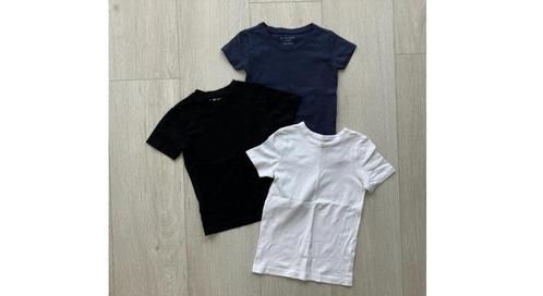 Basic Shirts Korte Mouw, T-Shirts, Zwart Blauw Wit 110, 116, Kinderen en Baby's, Kinderkleding | Maat 110, Nieuw, Jongen, Shirt of Longsleeve