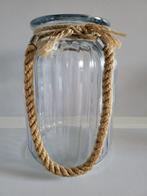 Zware glazen hangpot met ophangkoord in een paarsroze kleur, Ophalen of Verzenden, Nieuw