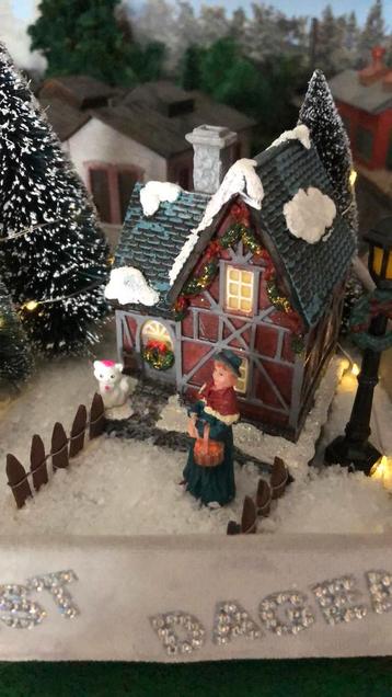 Koopje  fijne feestdagen tafereeltje  verlichting beschikbaar voor biedingen