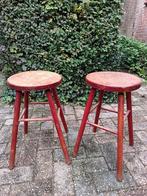 twee houten krukken vintage, Ophalen, Gebruikt, Hout